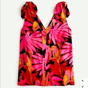 Palm print sleeveless top